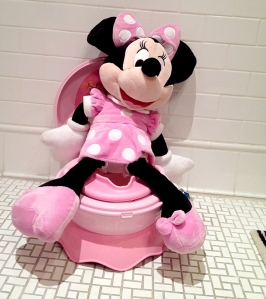 Mini Mouse on Toilet